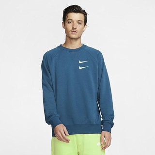 Hanorace Nike Sportswear Swoosh French Terry Crew Barbati Albastri | QJRK-18057